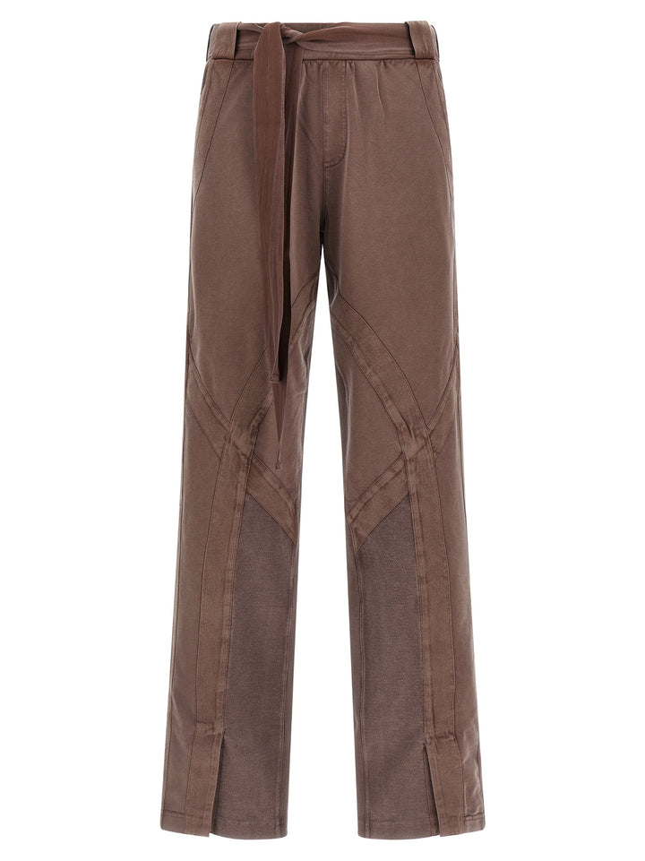 The Attico Brown Cotton Casual Pants