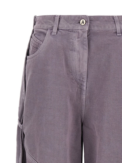 The Attico Purple Cotton Cargo Pants