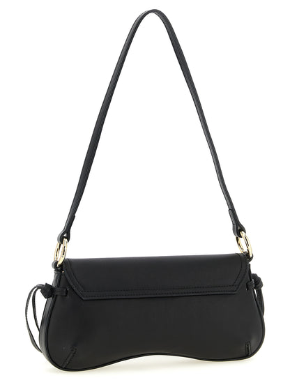 Twinset Black Leather Shoulder Bag