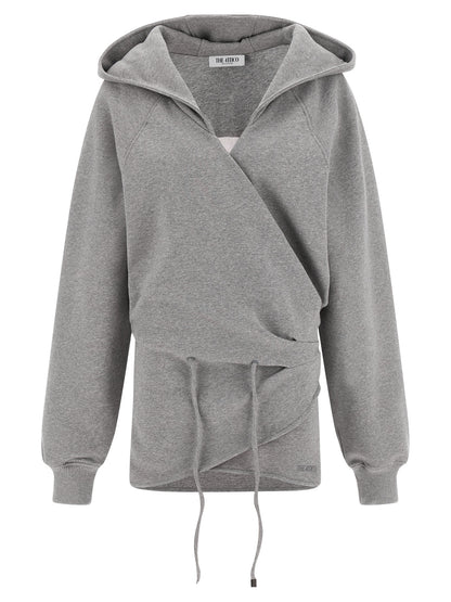 The Attico Gray Cotton Short Dress