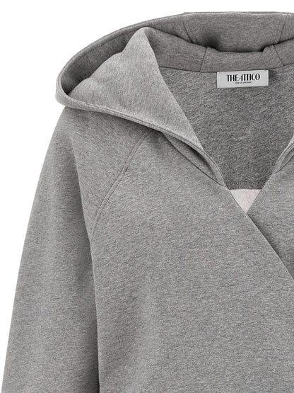 The Attico Gray Cotton Short Dress