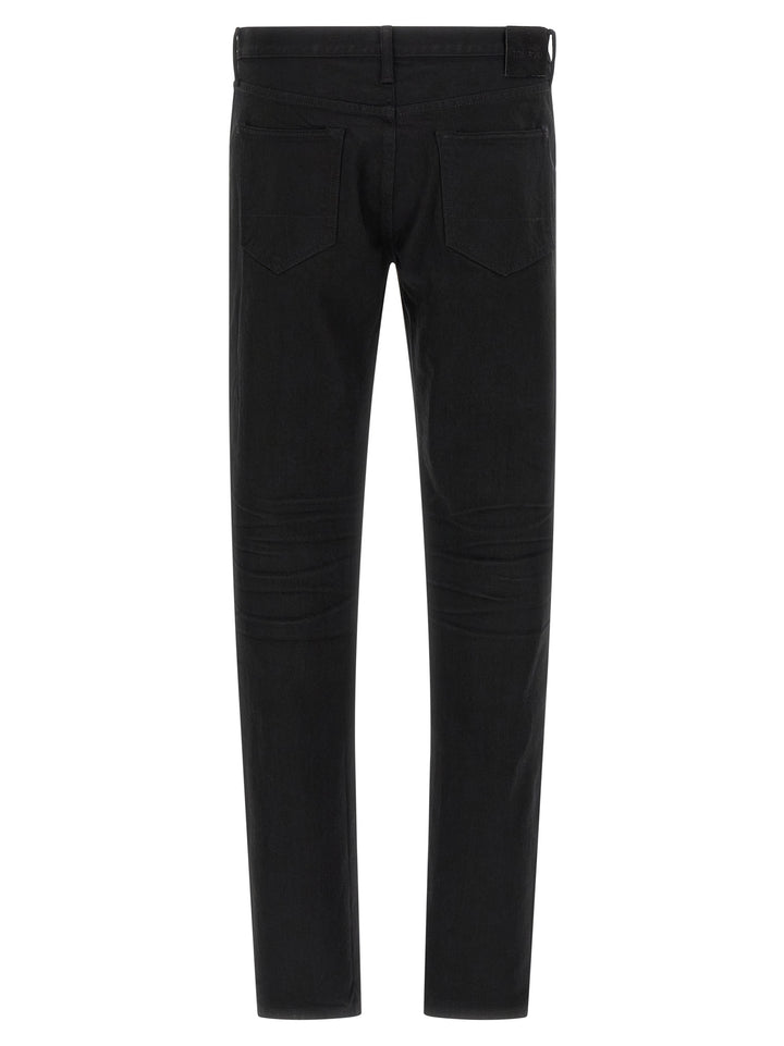 Tom Ford Black Cotton Straight-Leg Jeans