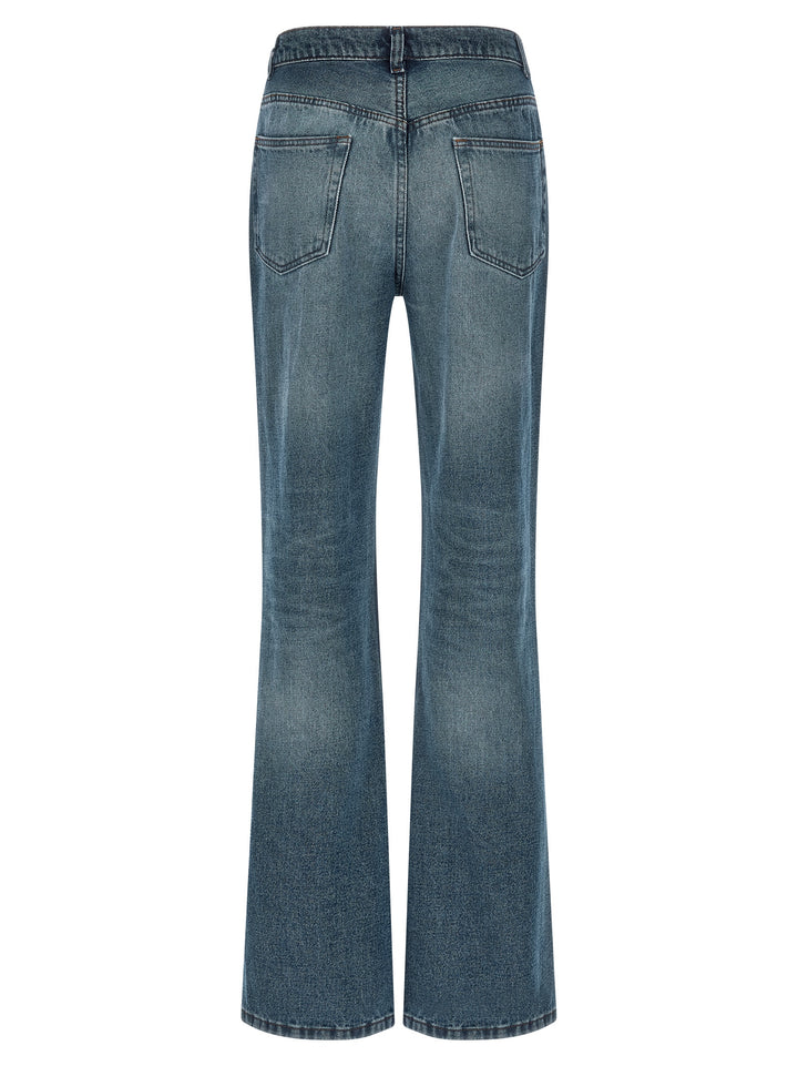 A.P.C. Blue Cotton Flared Jeans