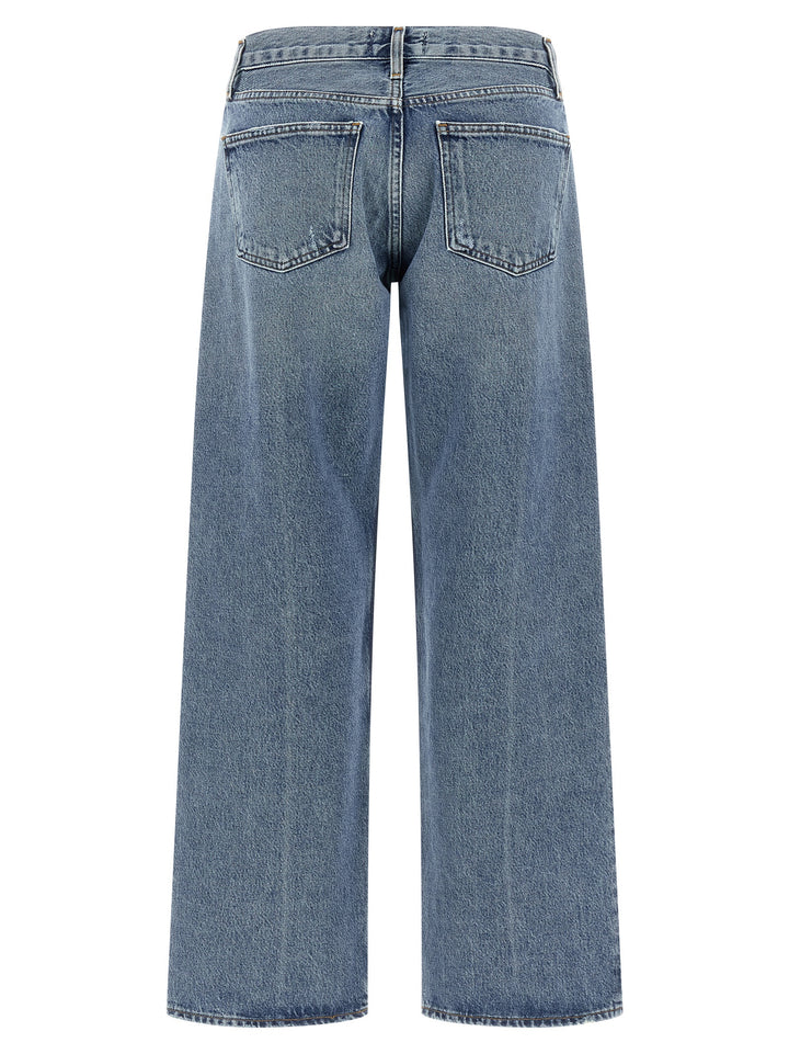 Agolde Blue Cotton Straight-Leg Jeans