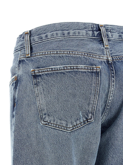 Agolde Blue Cotton Straight-Leg Jeans