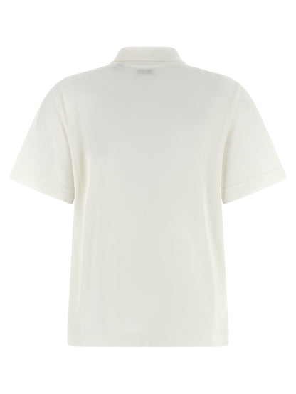 Burberry White Cotton Polo Shirt
