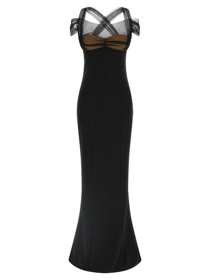 Nensi Dojaka Black Viscose Long Dress