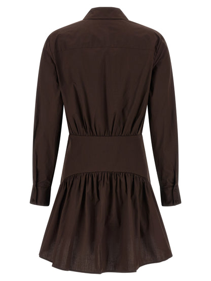 Staud Brown Cotton Short Dress