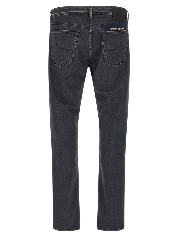 Jacob Cohen Gray Cotton Straight-Leg Jeans
