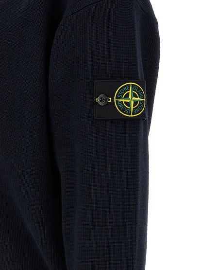 Stone Island Blue Cotton Cardigan