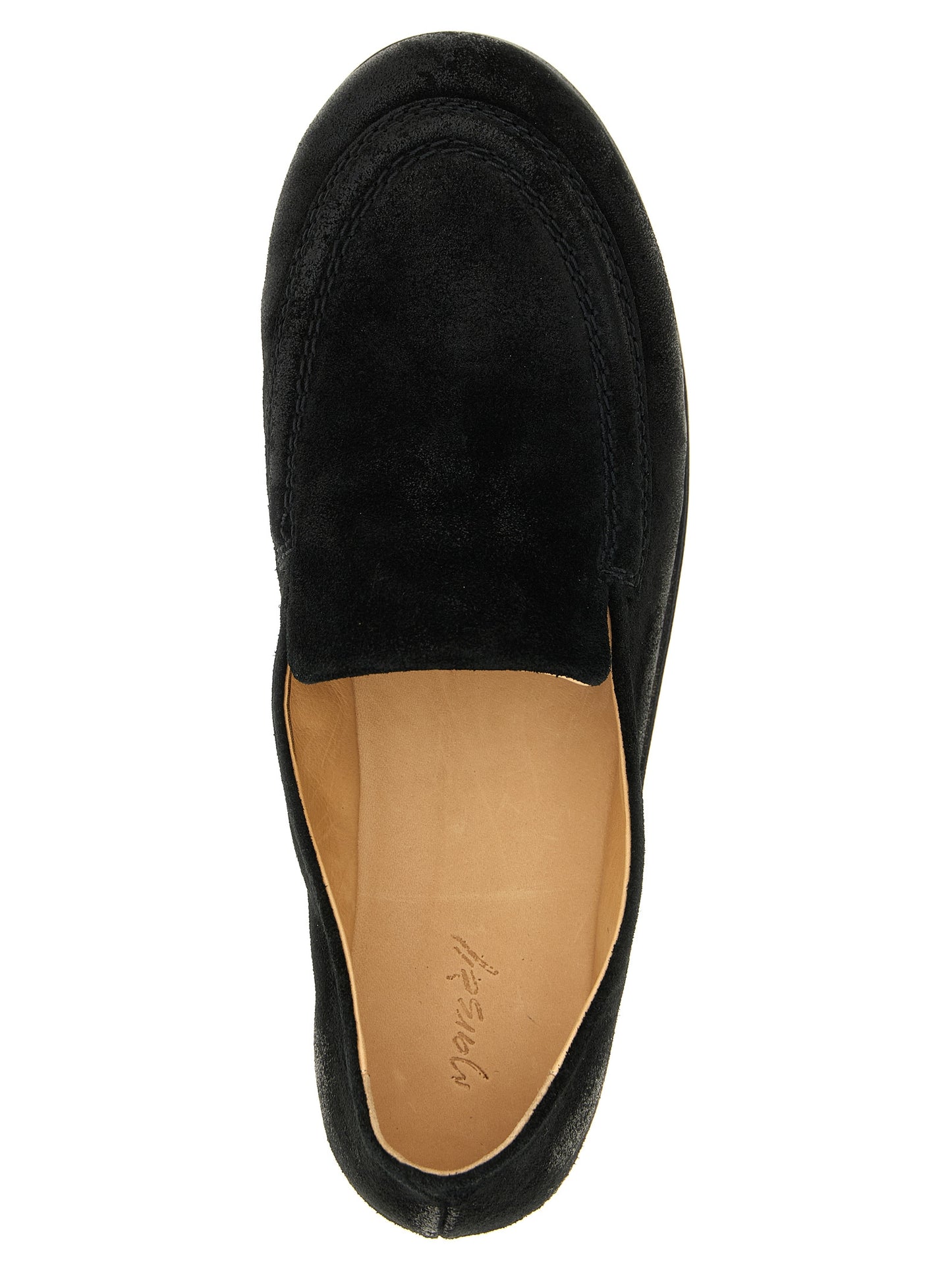 Marsell Black Calfskin Slip-On Loafers