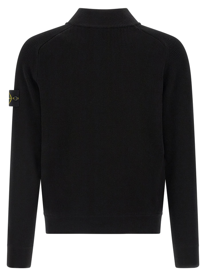 Stone Island Black Cotton Cardigan