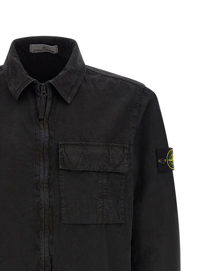 Stone Island Black Cotton Blouse