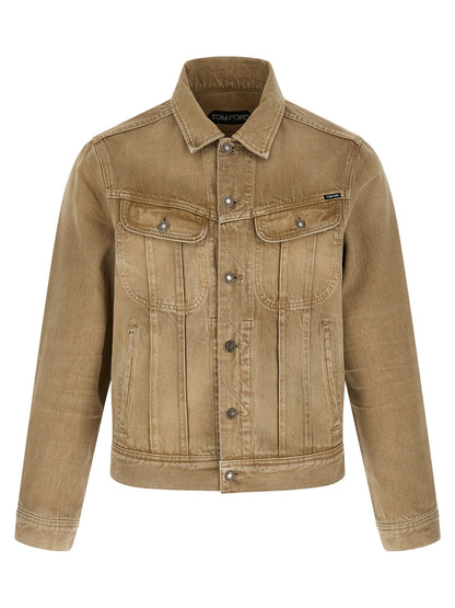 Tom Ford Beige Cotton Denim Jacket