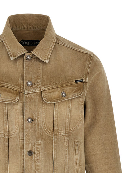 Tom Ford Beige Cotton Denim Jacket