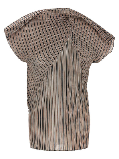 Issey Miyake Brown Polyester Blouse