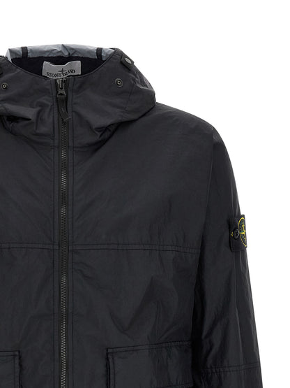 Stone Island Blue Polyamide Shell Jacket