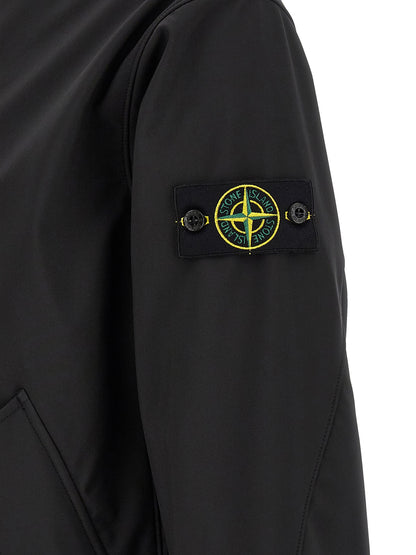 Stone Island Black Polyester Shell Jacket
