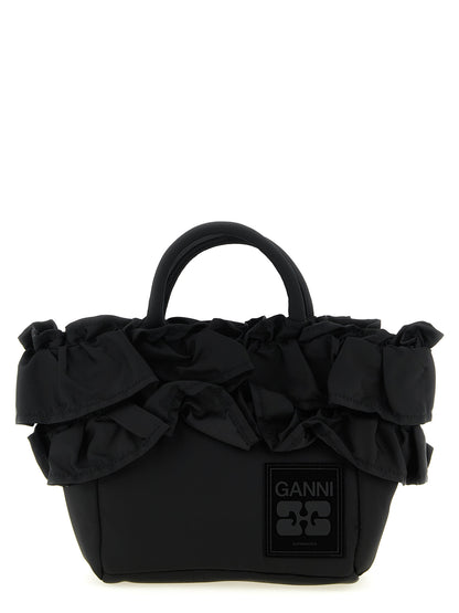 Ganni Black Nylon Handbag
