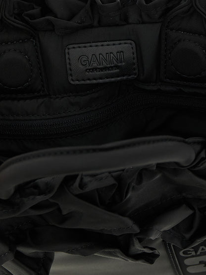 Ganni Black Nylon Handbag