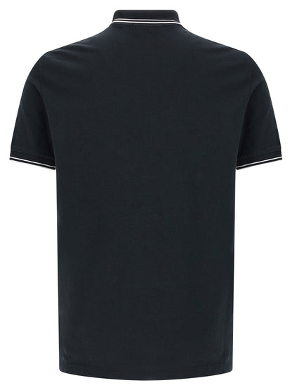 Stone Island Blue Cotton Polo Shirt