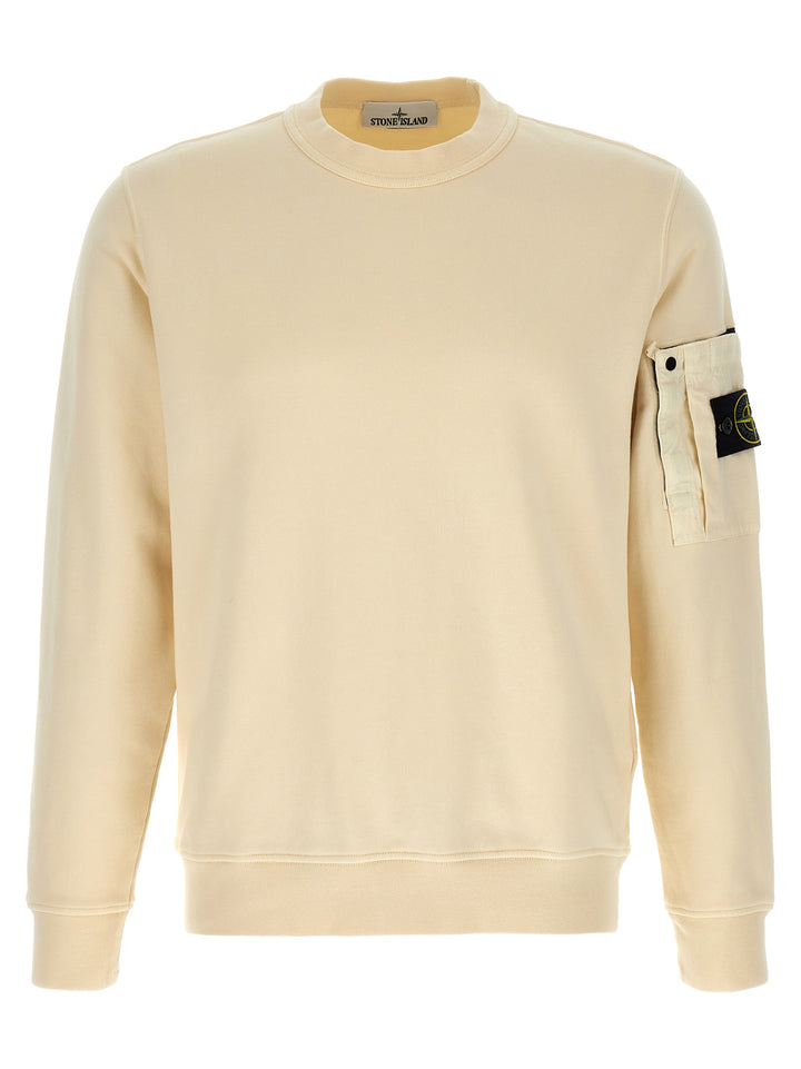 Stone Island Beige Cotton Sweatshirt