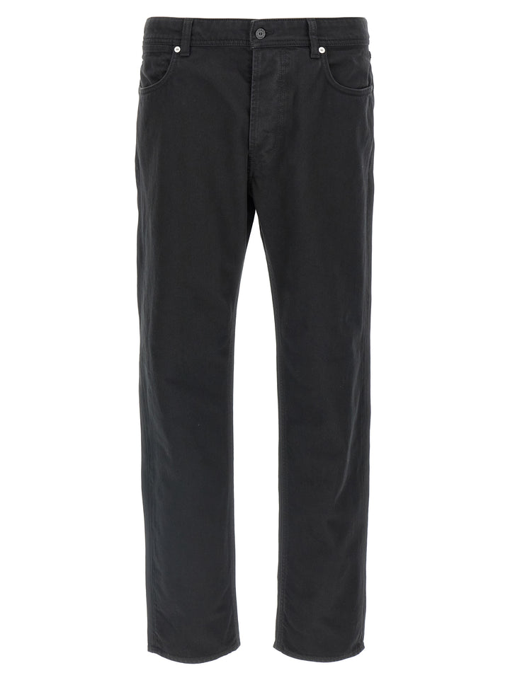Stone Island Black Cotton Straight-Leg Jeans