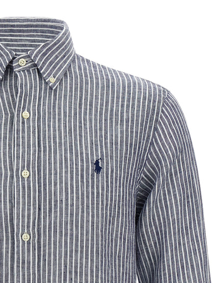 Polo Ralph Lauren Blue Linen Blouse