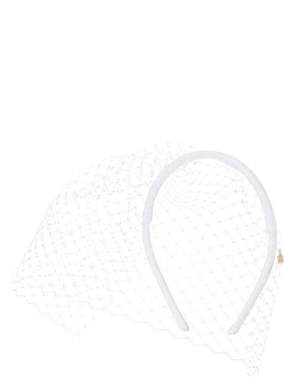Maison Michel White Polyamide Headband