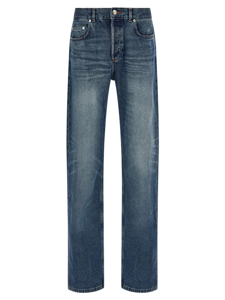 A.P.C. Blue Cotton Straight-Leg Jeans