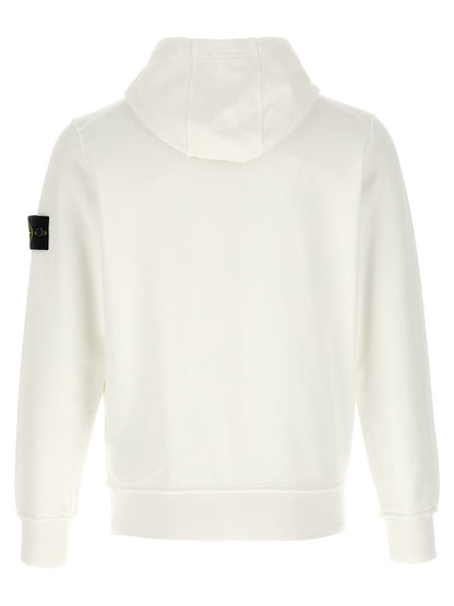 Stone Island White Cotton Sweatshirt