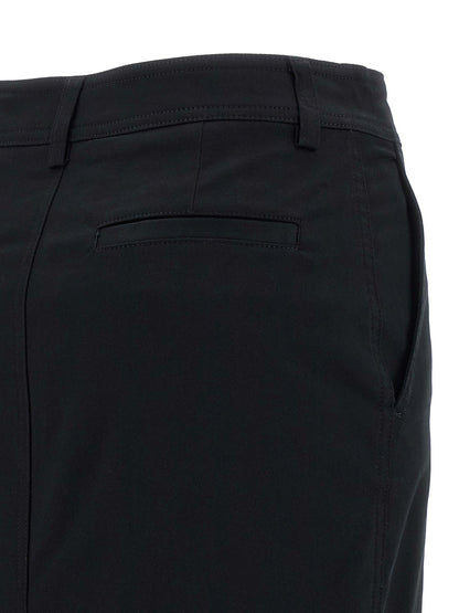 THELATEST Black Cotton Midi Skirt