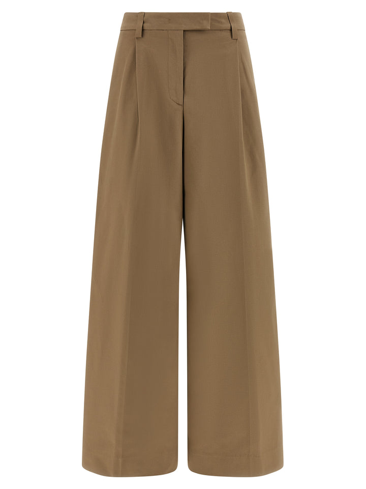THELATEST Brown Cotton Casual Pants