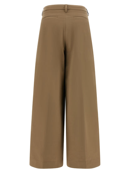 THELATEST Brown Cotton Casual Pants