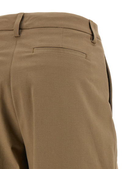 THELATEST Brown Cotton Casual Pants