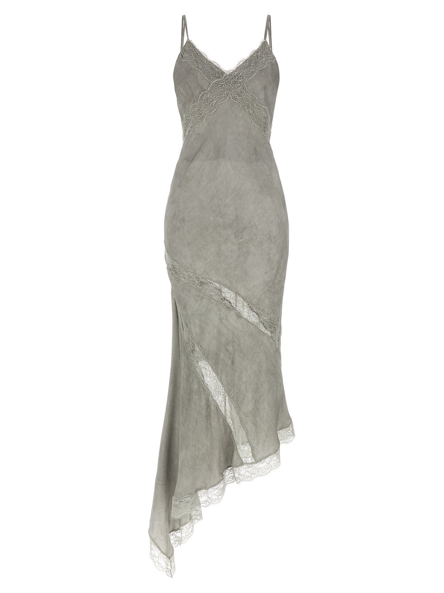 The Andamane Gray Viscose Long Dress