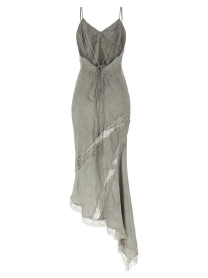 The Andamane Gray Viscose Long Dress