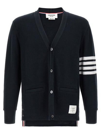 Thom Browne Blue Cotton Cardigan