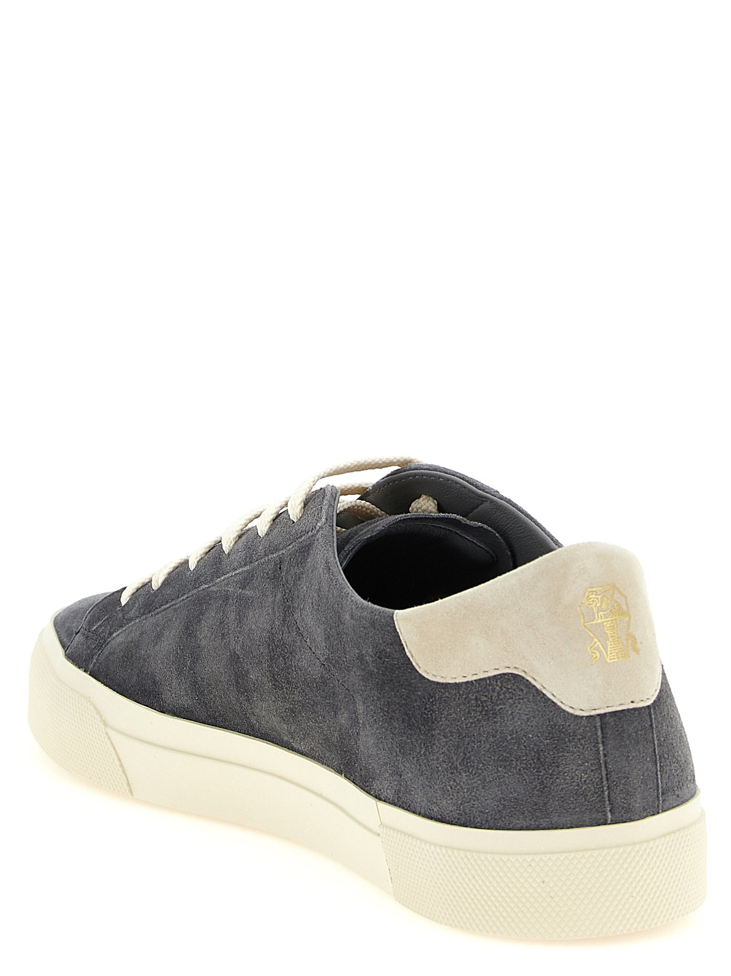 Brunello Cucinelli Gray Calfskin Sneakers