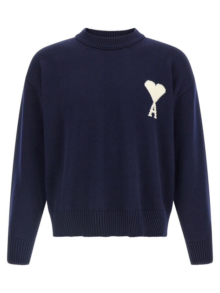 Ami Paris Blue Wool Cardigan