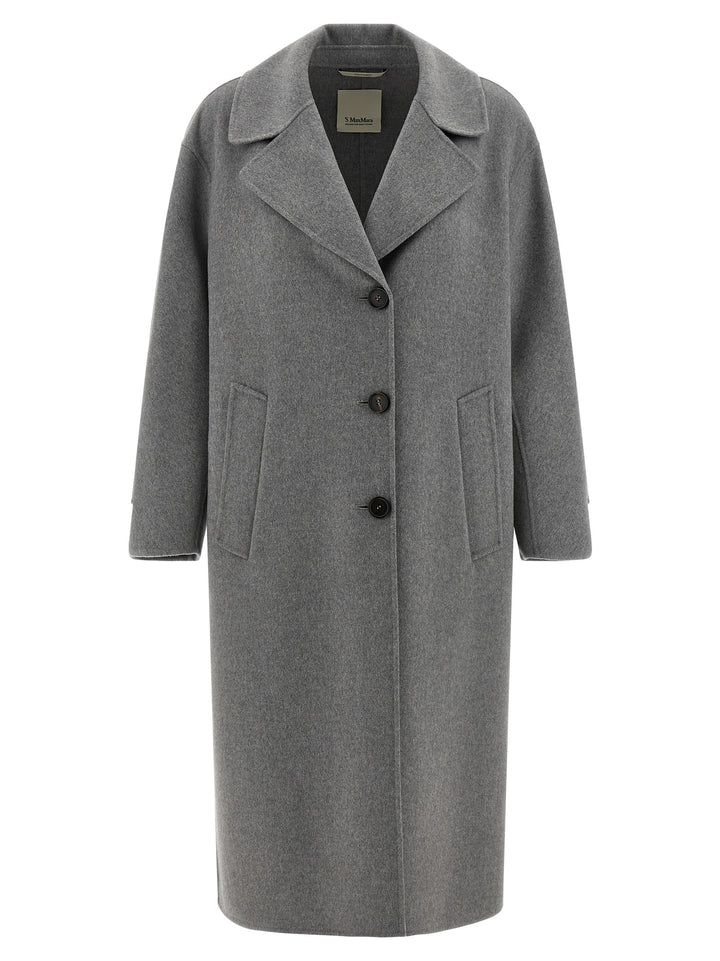 'S Max Mara Gray Virgin Wool Coat