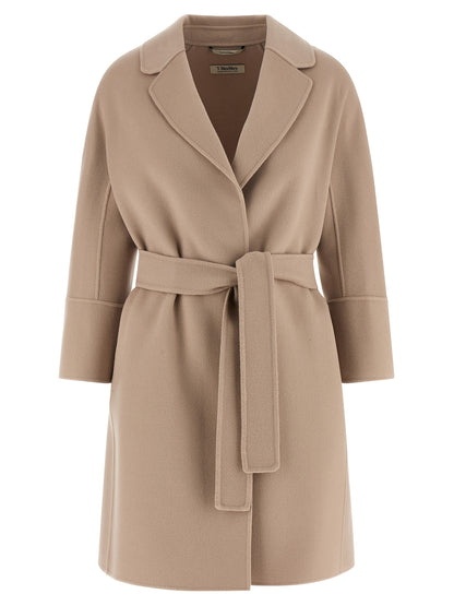 'S Max Mara Beige Virgin Wool Coat