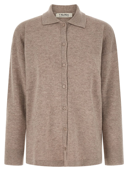 'S Max Mara Beige Wool Cardigan