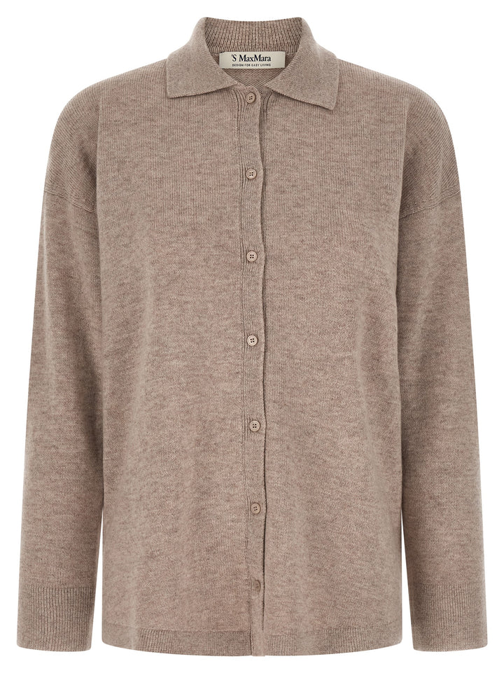 'S Max Mara Beige Wool Cardigan