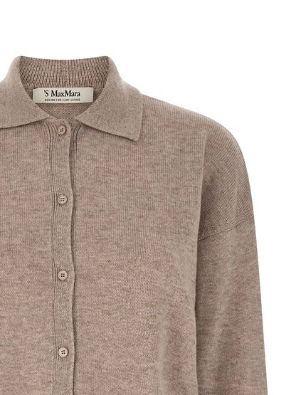 'S Max Mara Beige Wool Cardigan