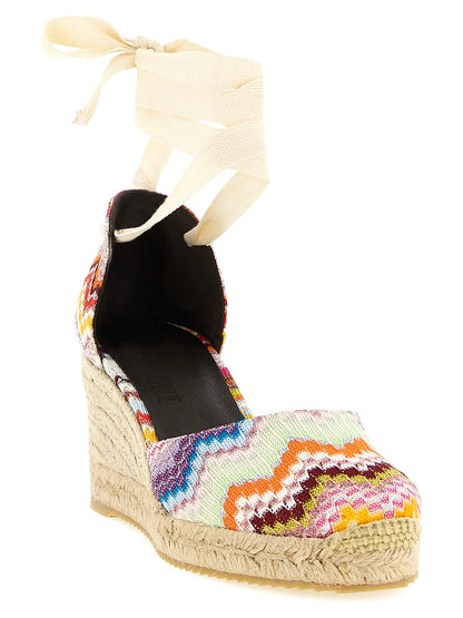 Missoni Multicolor Cowhide Wedge Sandals