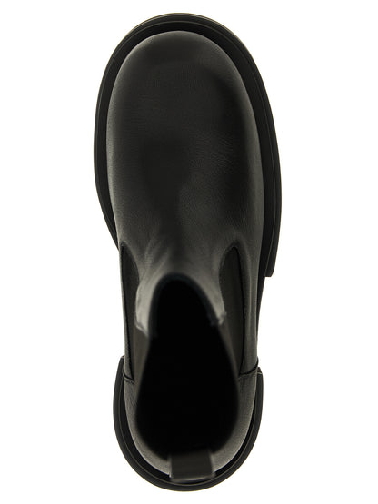 Rick Owens Black Goatskin Ankle Boots