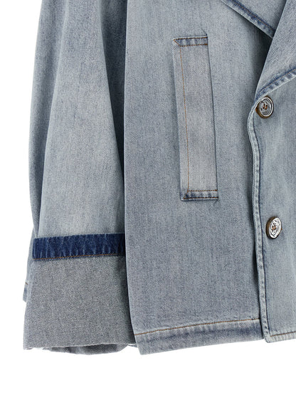 MM6 Maison Margiela Blue Cotton Denim Jacket