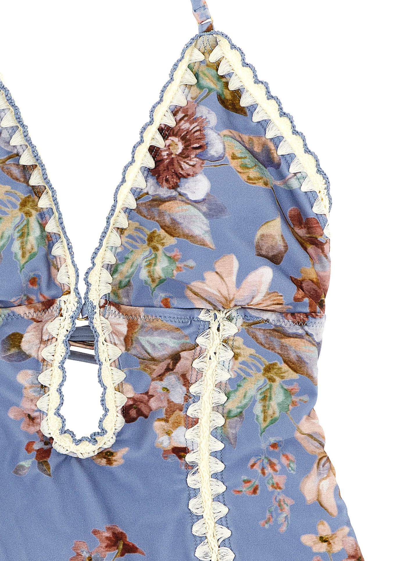 Zimmermann Blue Polyamide One-Piece Swimsuit