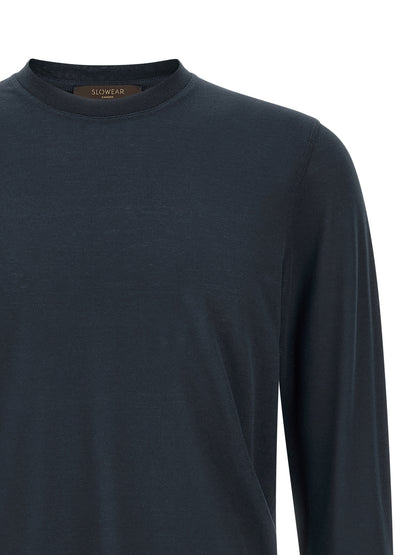 ZANONE Blue Cotton T-Shirt